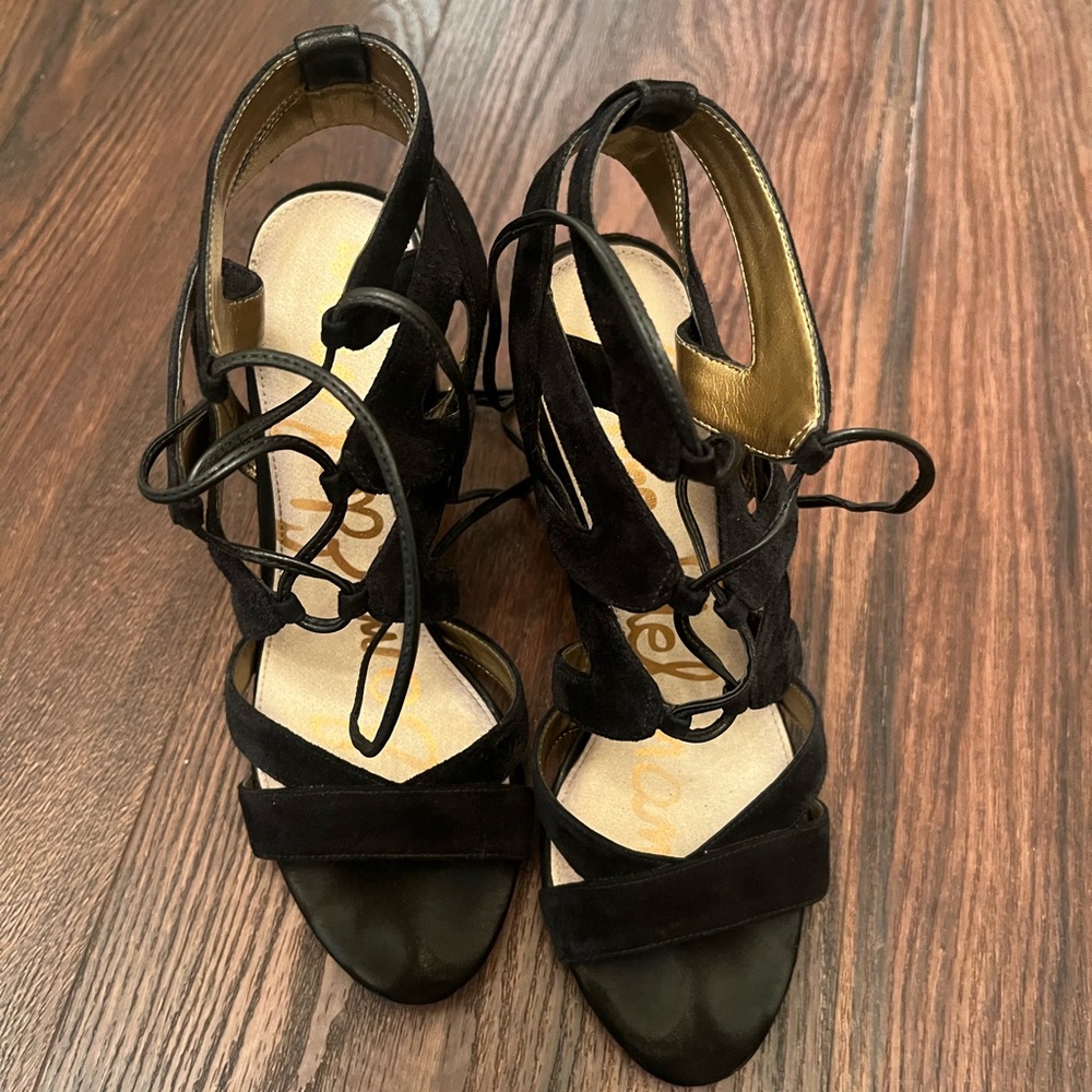 Lace Up Black Sam Edelman Sandals